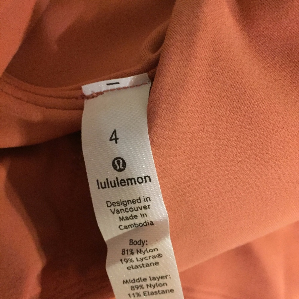 **LAST CHANCE** LULU Align Tank Rustic Coral NWT - Picture 7 of 9